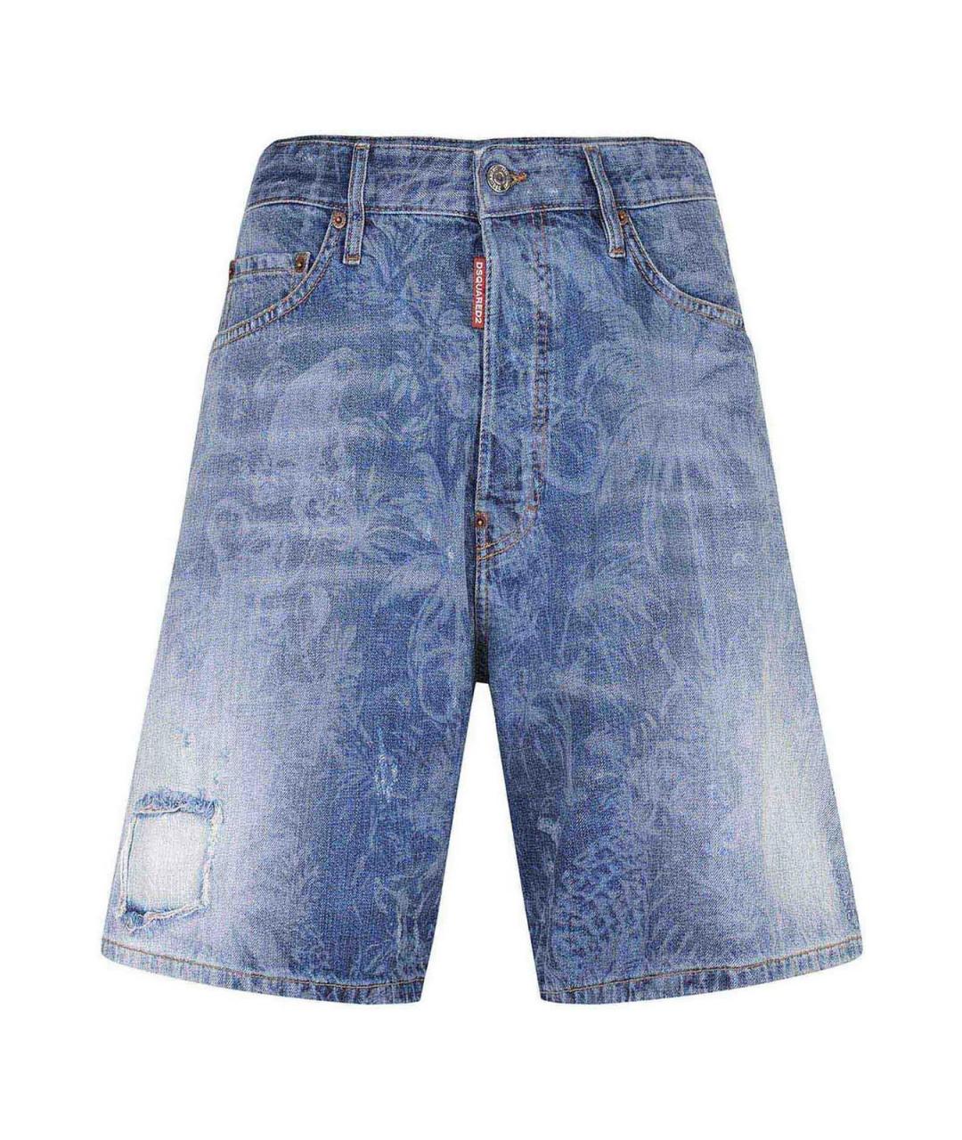 DSQUARED2 Синие хлопковые шорты, фото 1