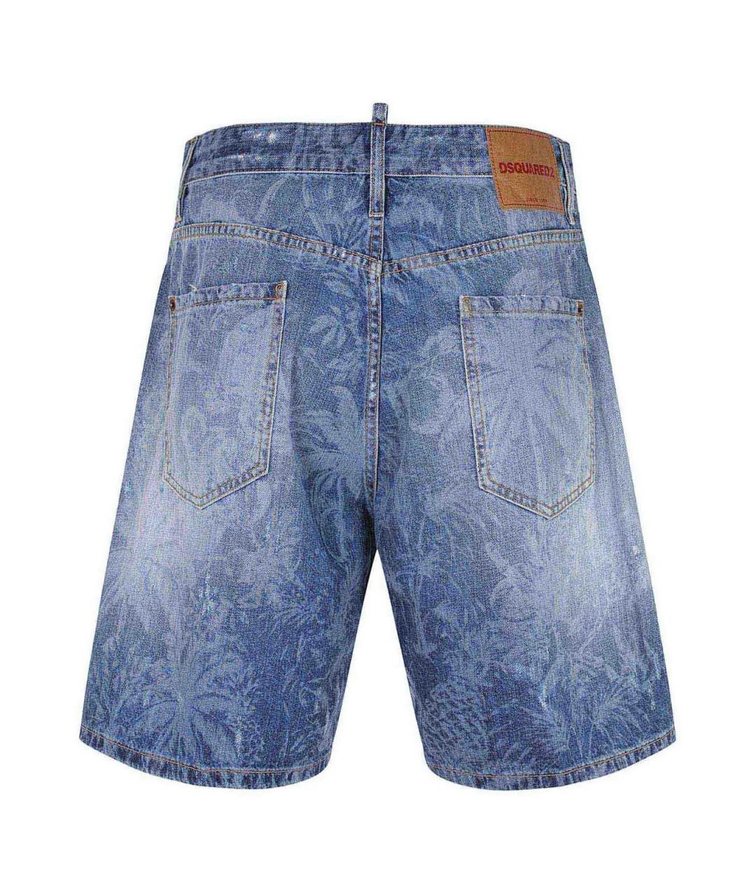 DSQUARED2 Синие хлопковые шорты, фото 4