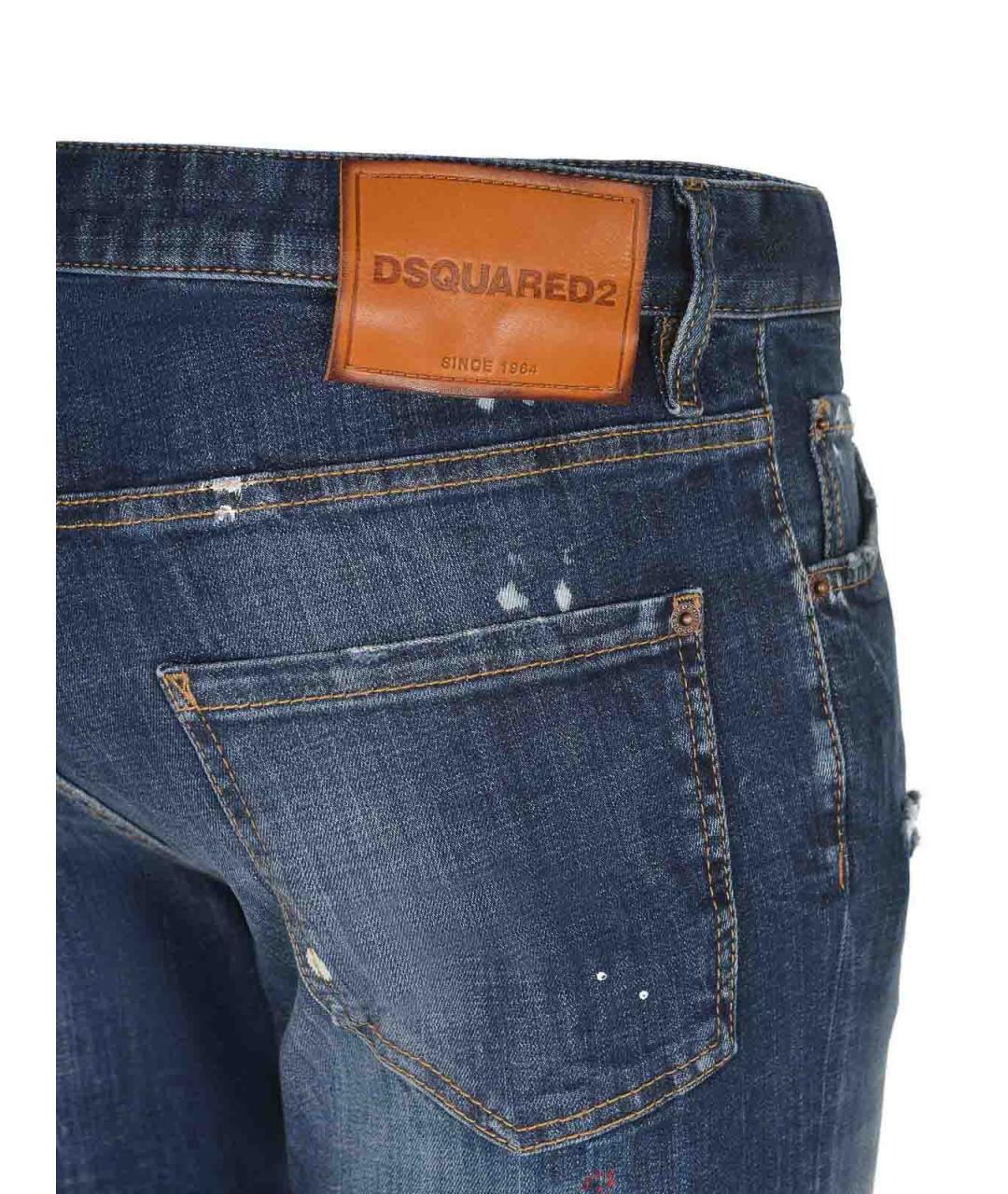 DSQUARED2 Синие хлопковые джинсы скинни, фото 4