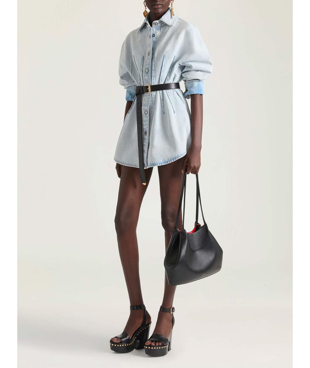 GIVENCHY Голубое хлопковое повседневное платье, фото 2