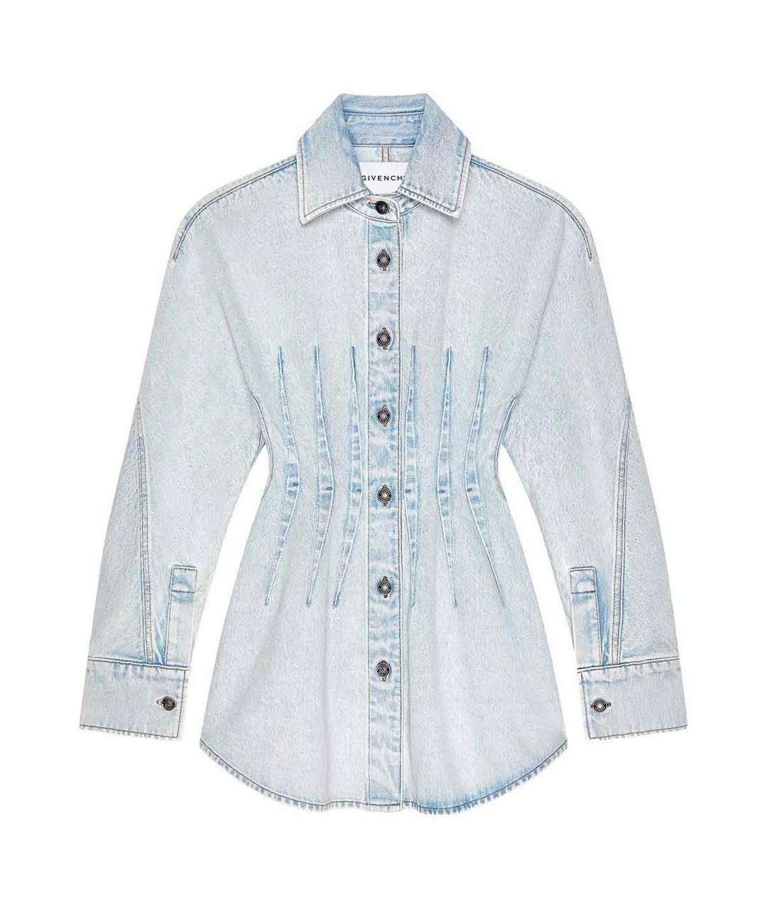 GIVENCHY Голубое хлопковое повседневное платье, фото 1