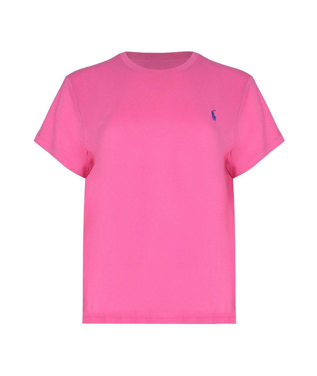 POLO RALPH LAUREN Фуксия хлопковая футболка, фото 1