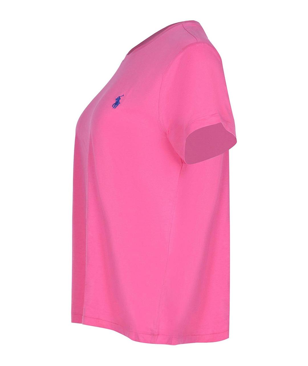 POLO RALPH LAUREN Фуксия хлопковая футболка, фото 2