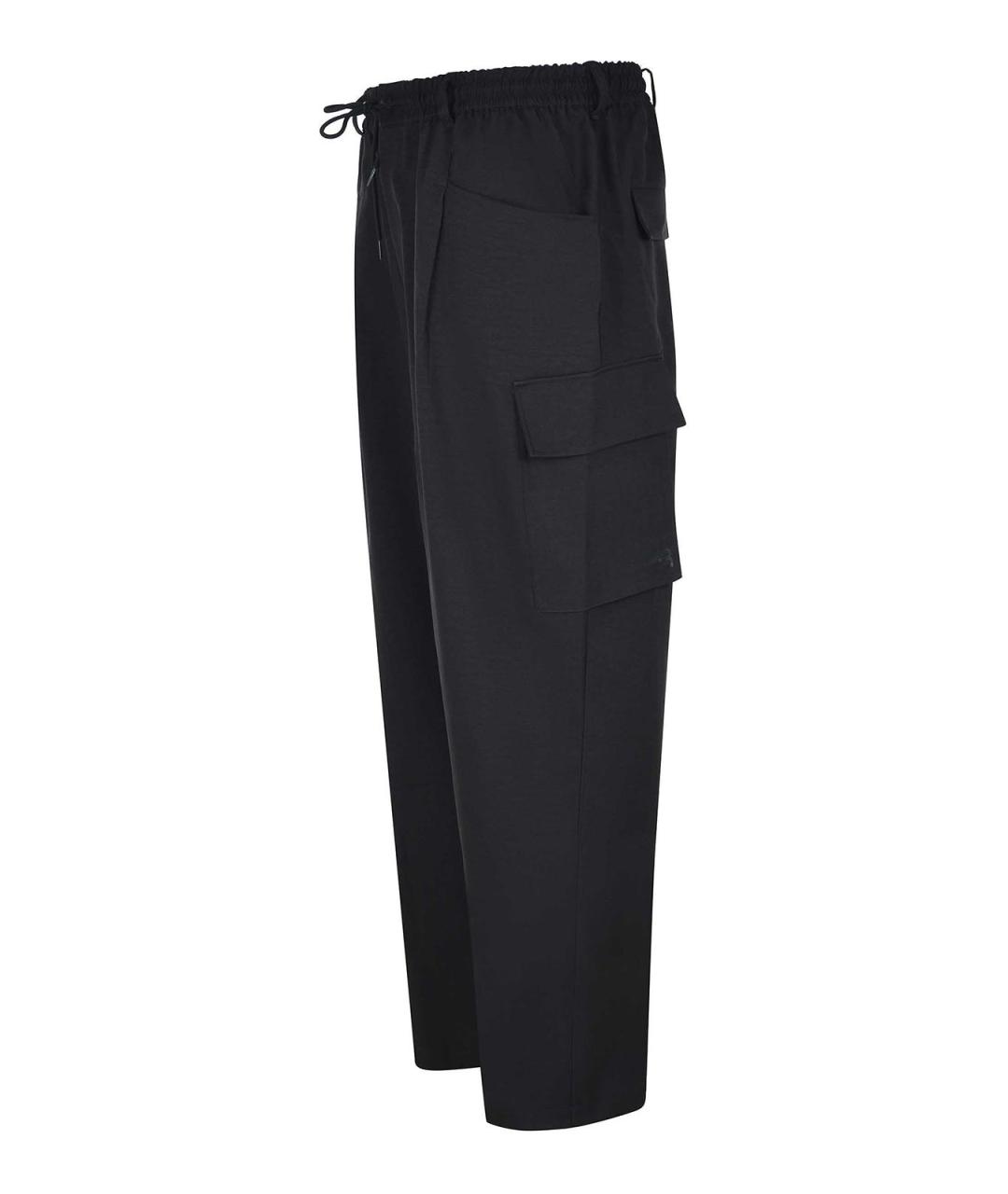 Y-3 Черные полиэстеровые повседневные брюки, фото 2