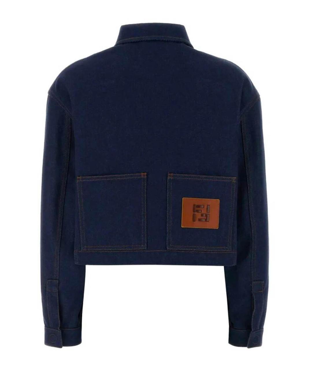 FENDI Синяя хлопковая куртка, фото 2