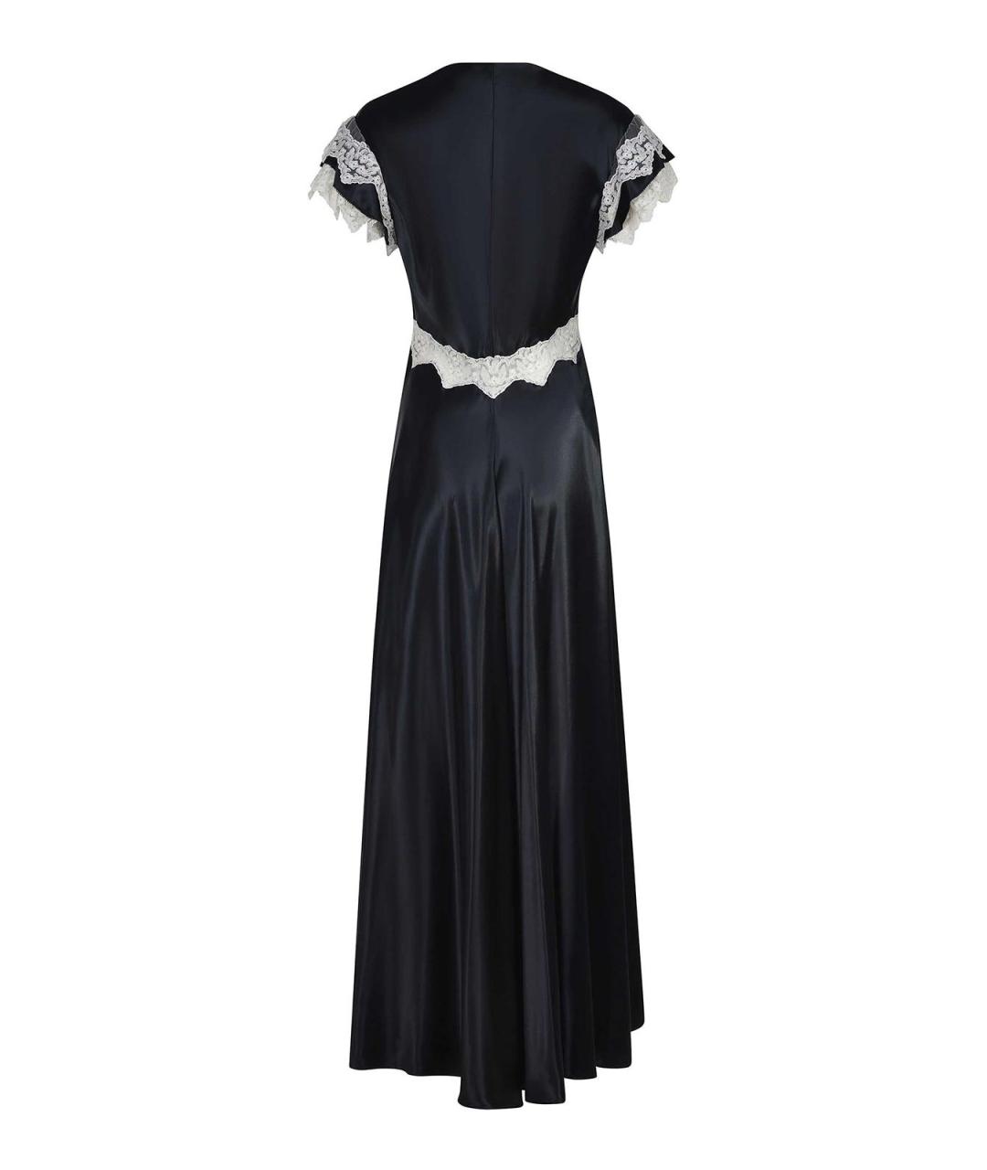 ALBERTA FERRETTI Черное вискозное повседневное платье, фото 3