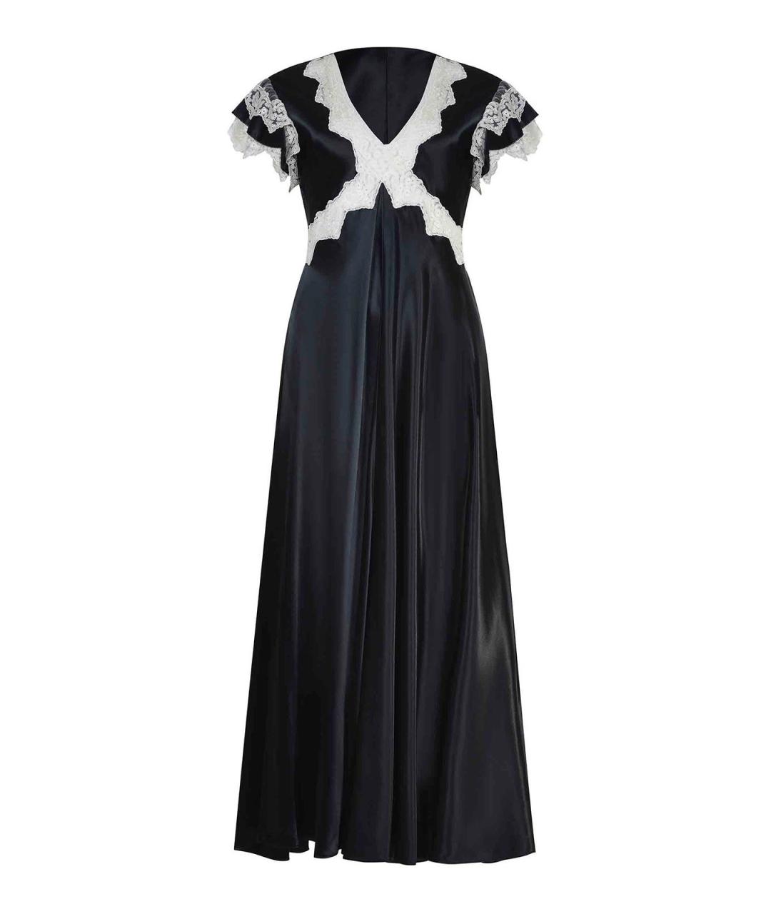 ALBERTA FERRETTI Черное вискозное повседневное платье, фото 1