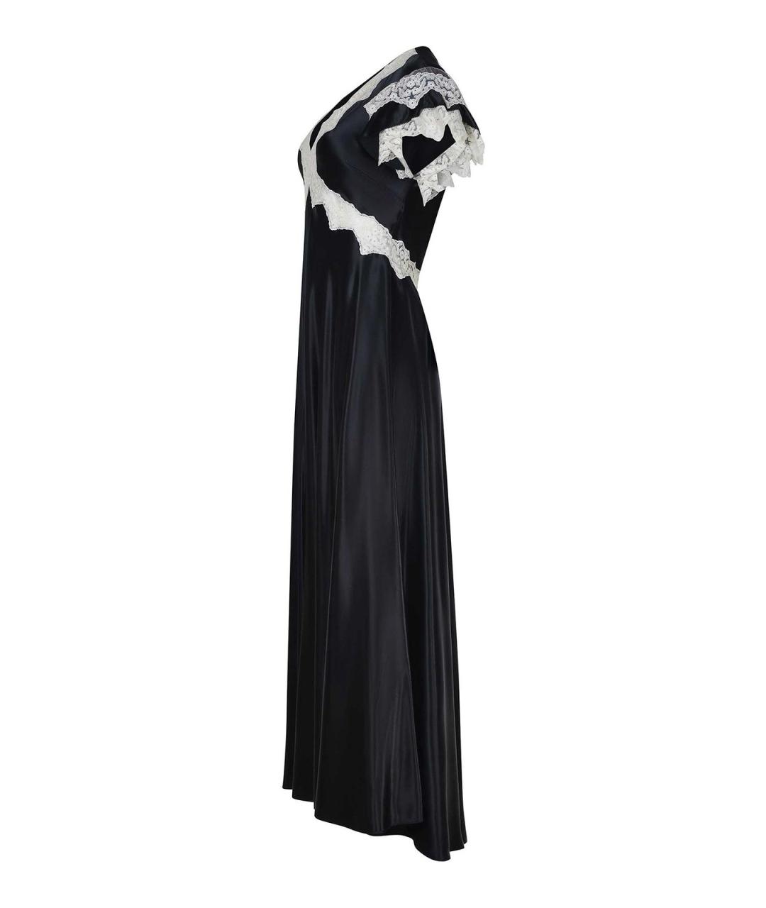 ALBERTA FERRETTI Черное вискозное повседневное платье, фото 2