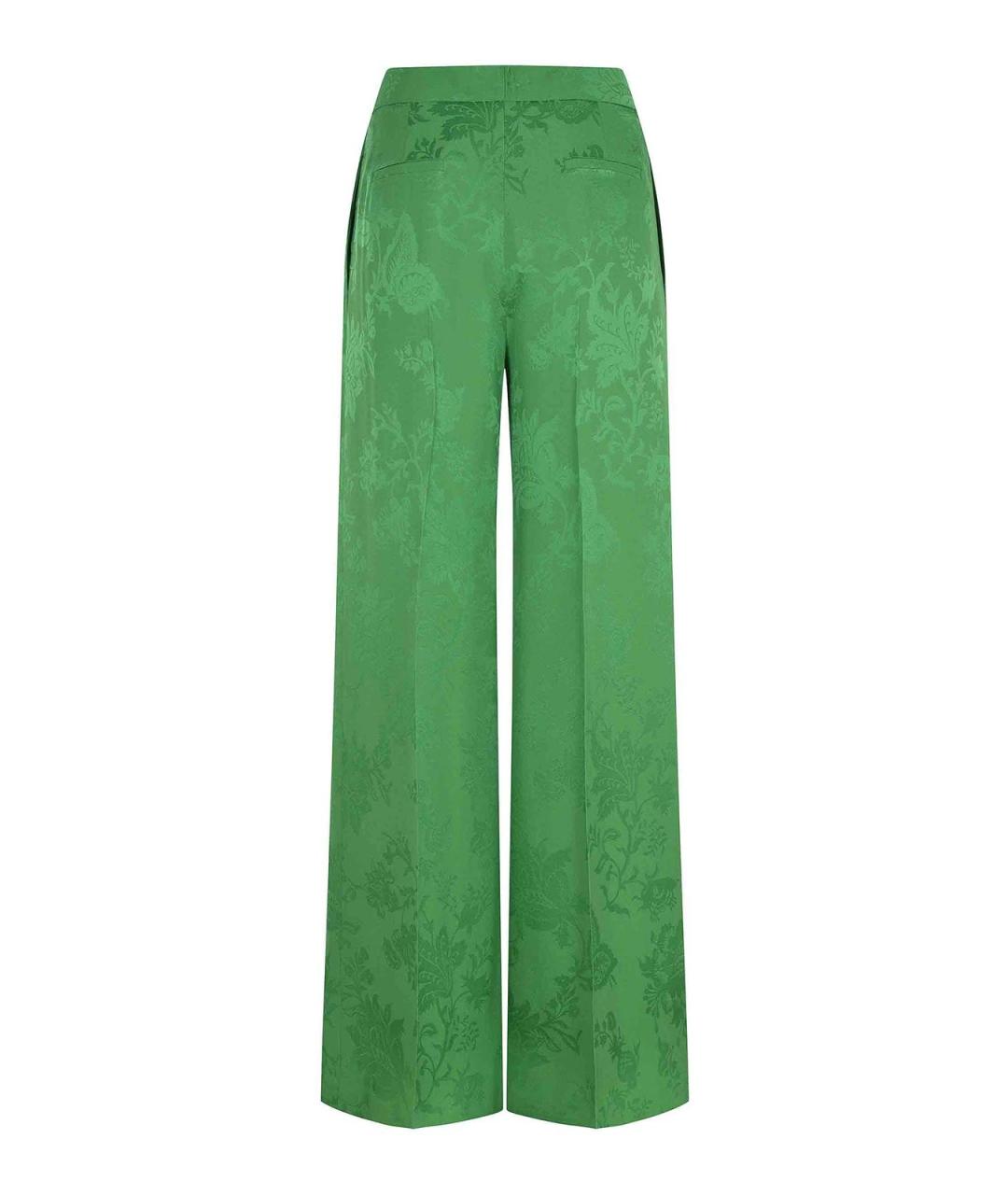 ETRO Зеленые вискозные брюки широкие, фото 3