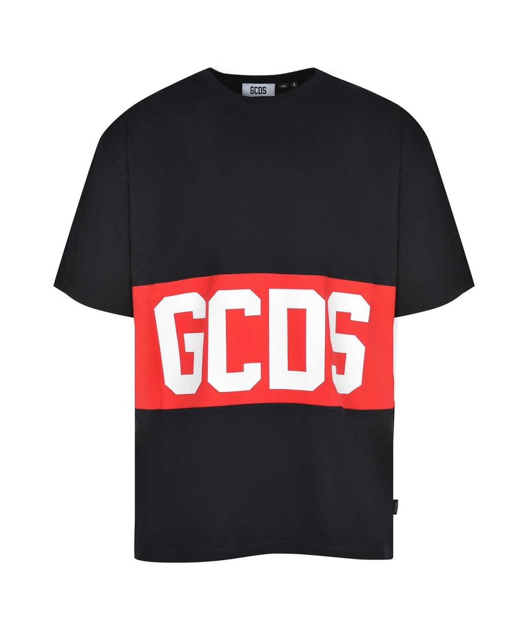 GCDS Черная хлопковая футболка, фото 1
