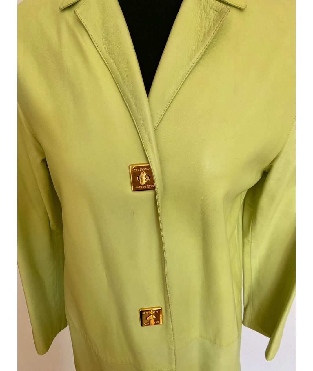 GENNY Зеленая кожаная куртка, фото 8