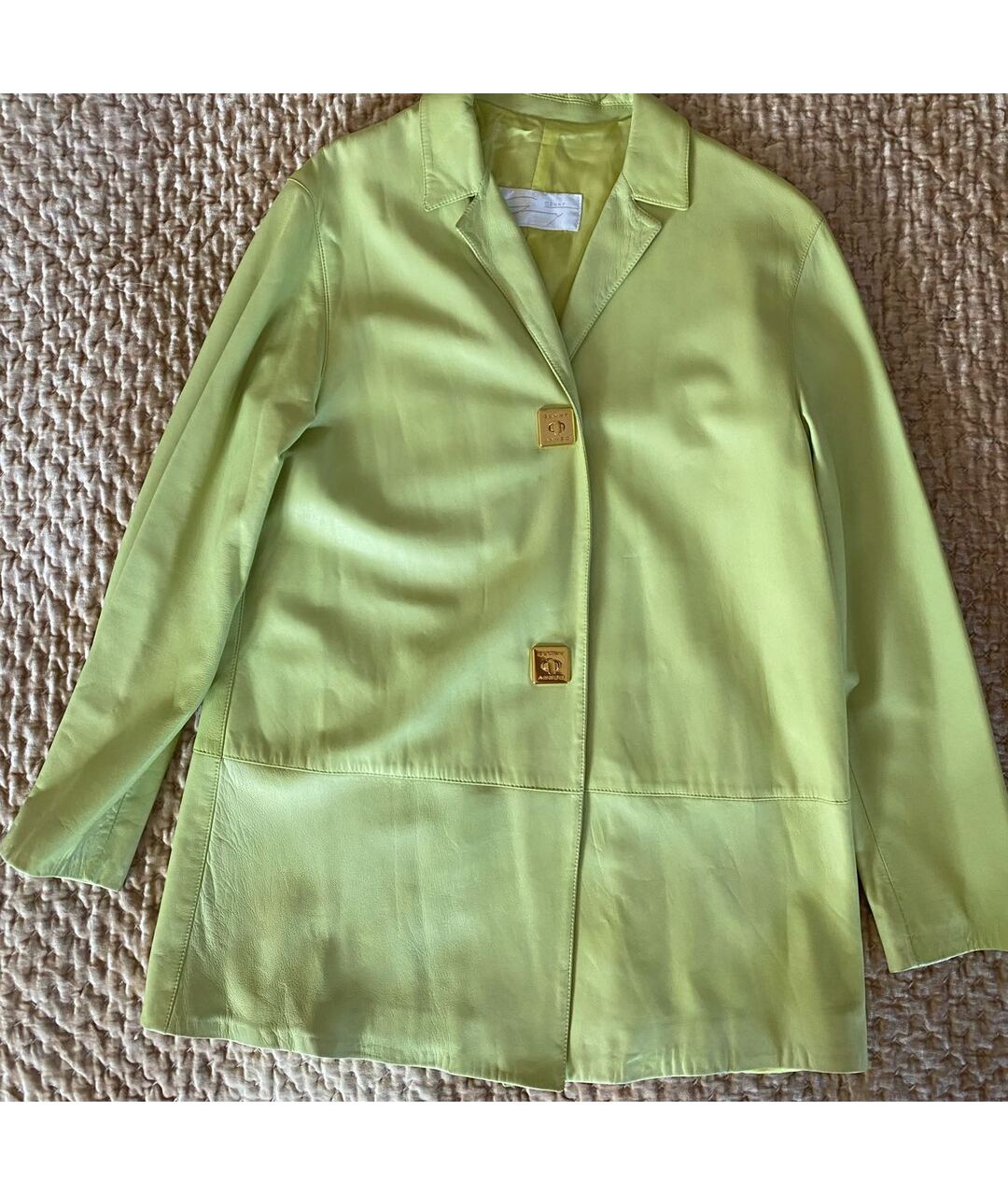 GENNY Зеленая кожаная куртка, фото 7