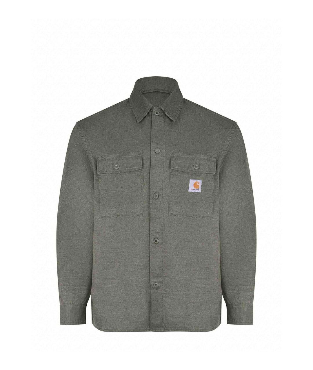 CARHARTT Серая хлопковая кэжуал рубашка, фото 1