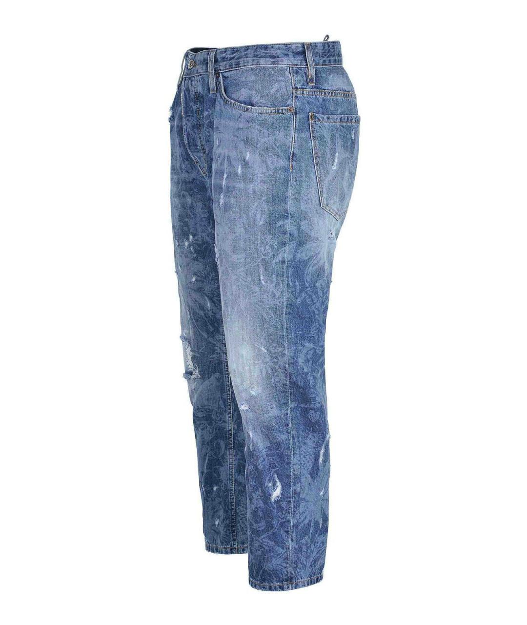 DSQUARED2 Синие хлопковые прямые джинсы, фото 2