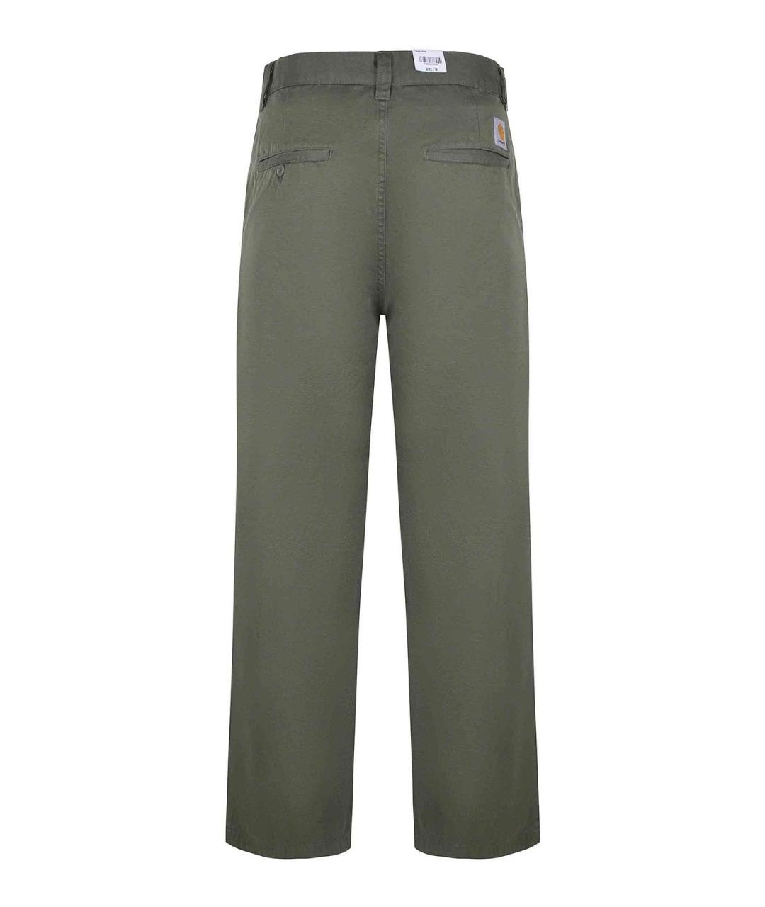 CARHARTT Зеленые хлопковые повседневные брюки, фото 3