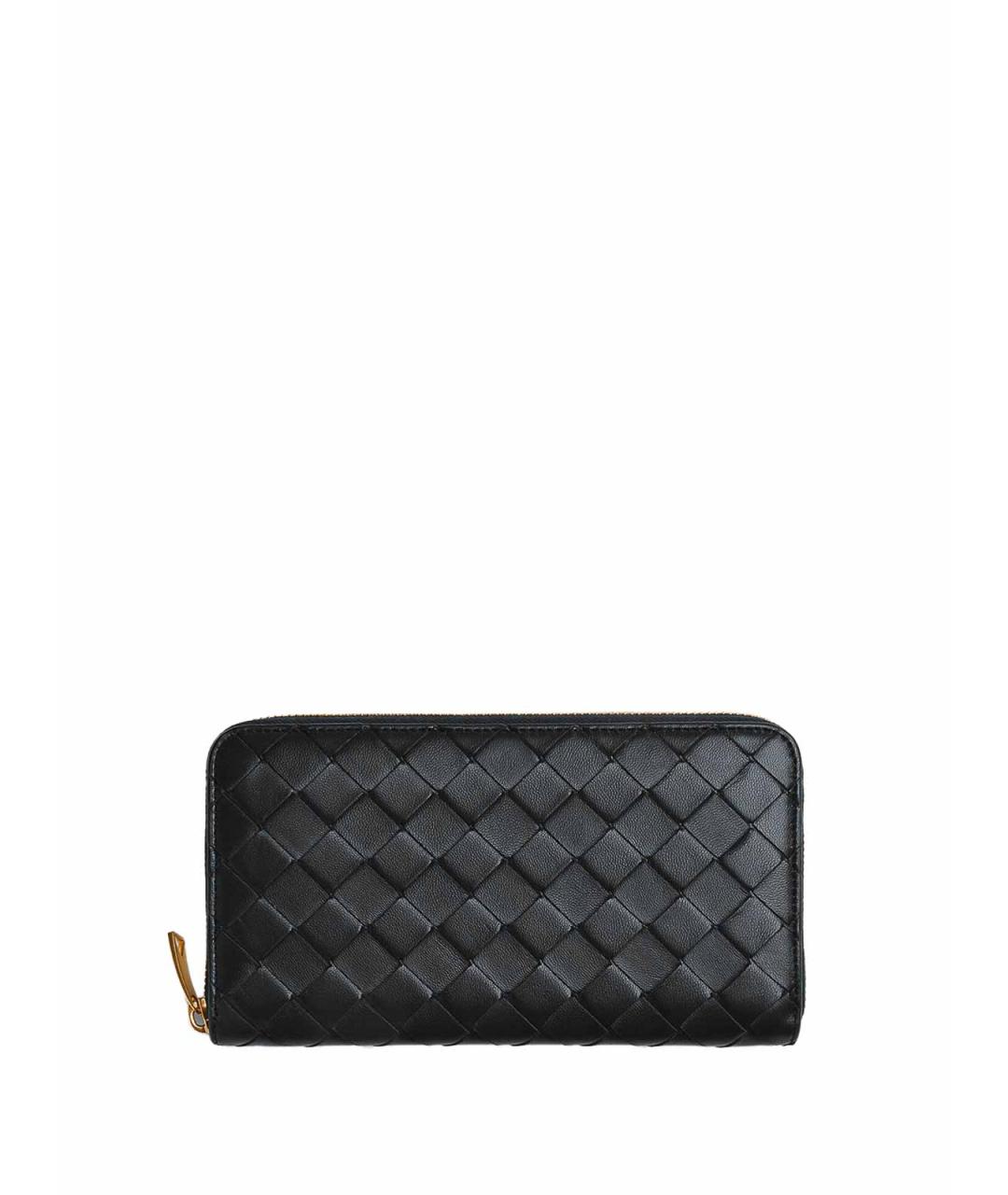 BOTTEGA VENETA Черный кожаный кошелек, фото 4
