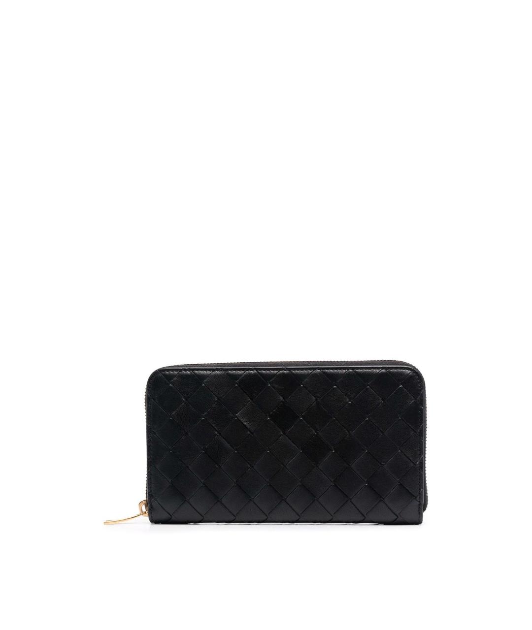 BOTTEGA VENETA Черный кожаный кошелек, фото 1