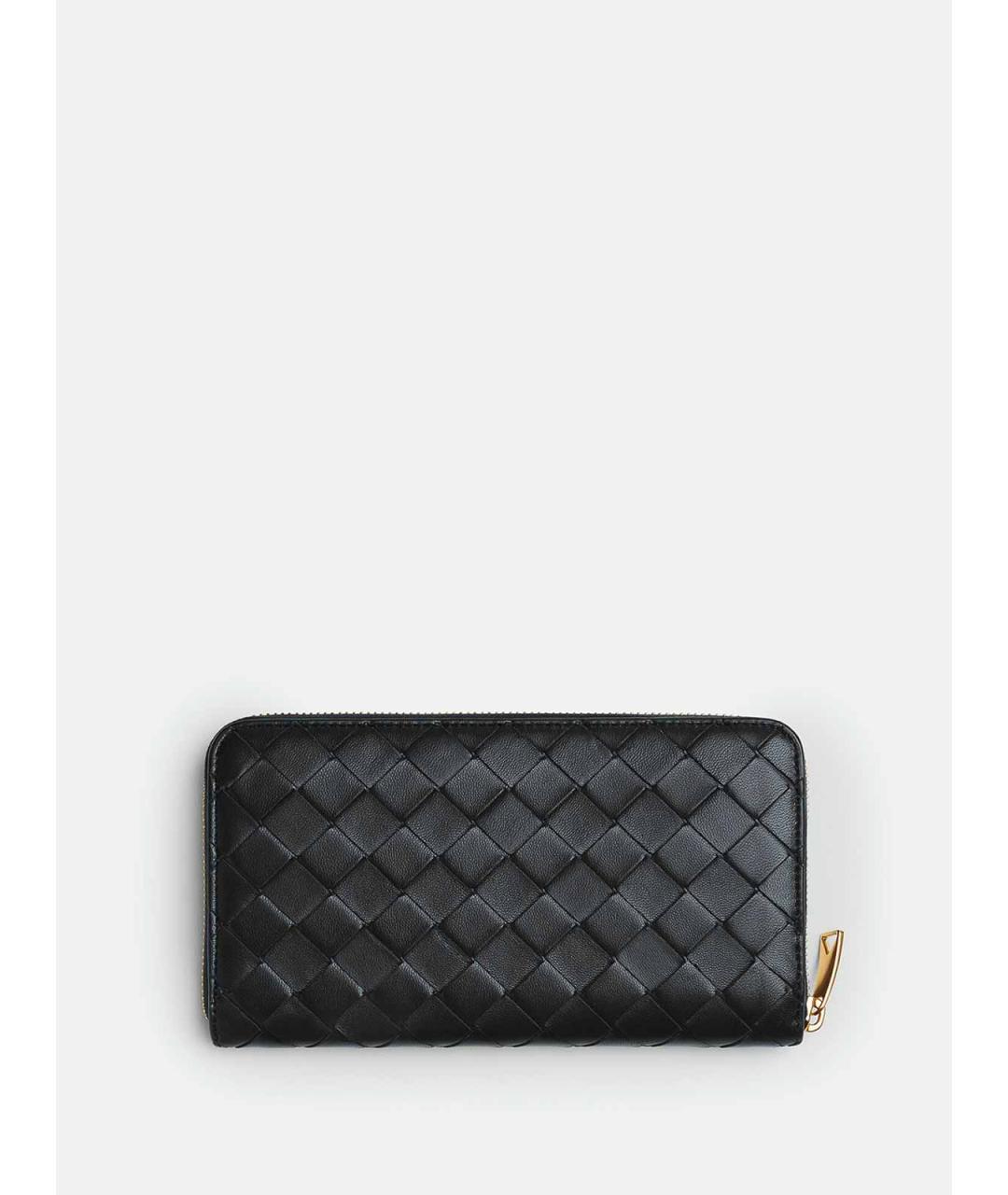 BOTTEGA VENETA Черный кожаный кошелек, фото 6