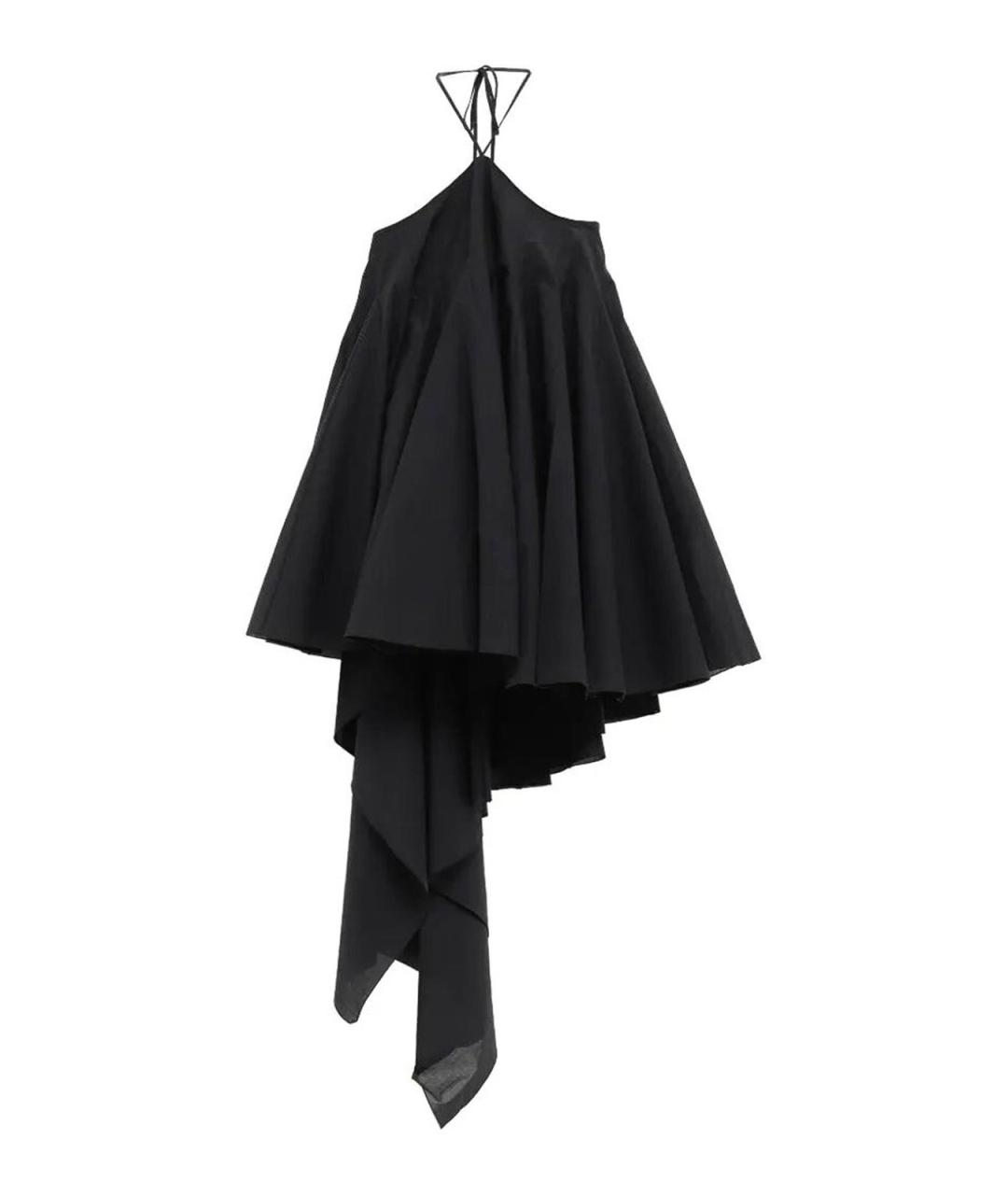 JACQUEMUS Черное хлопковое коктейльное платье, фото 1