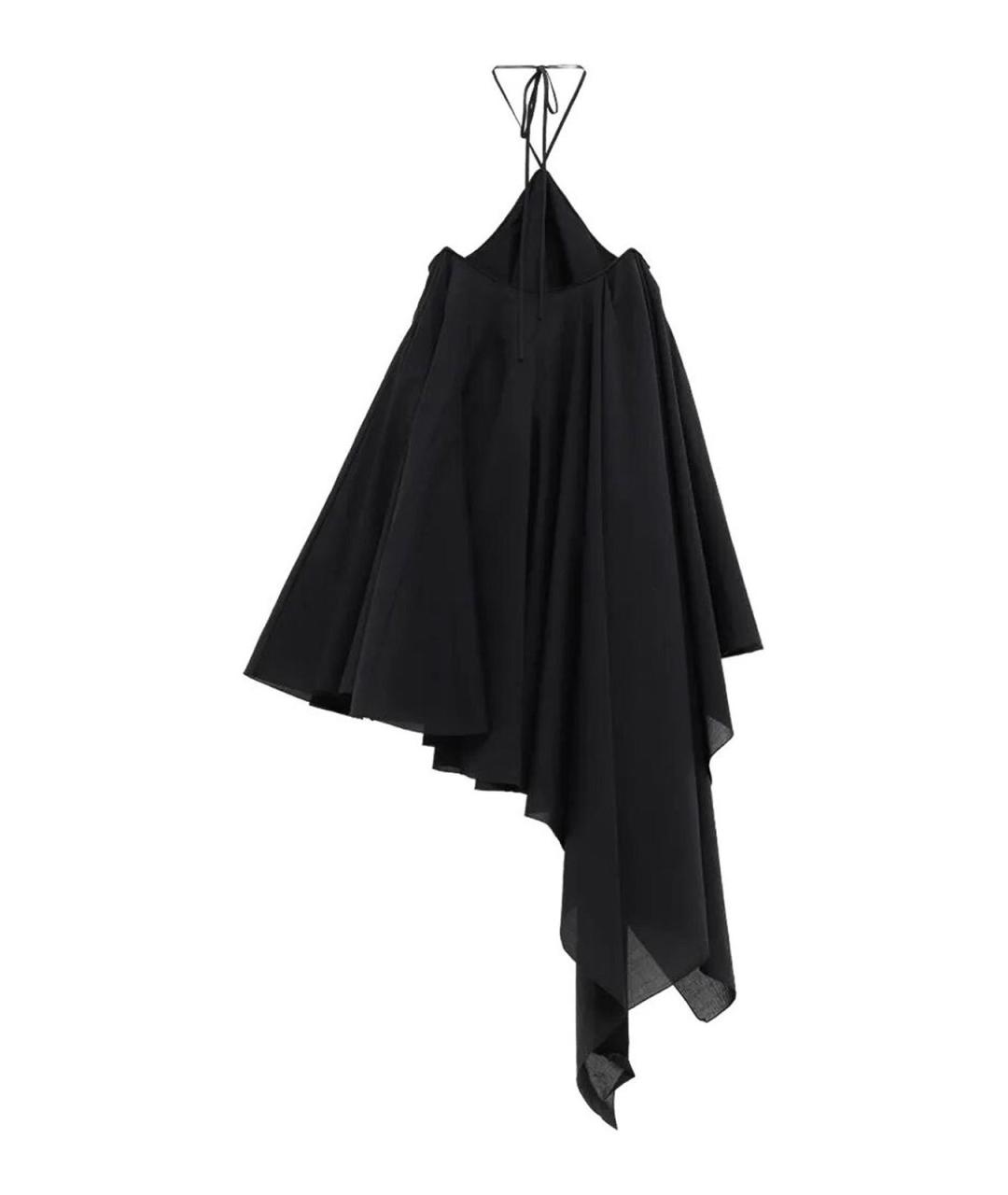 JACQUEMUS Черное хлопковое коктейльное платье, фото 2