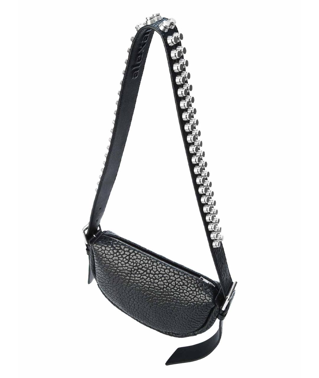 ALEXANDER WANG Черная кожаная сумка через плечо, фото 4