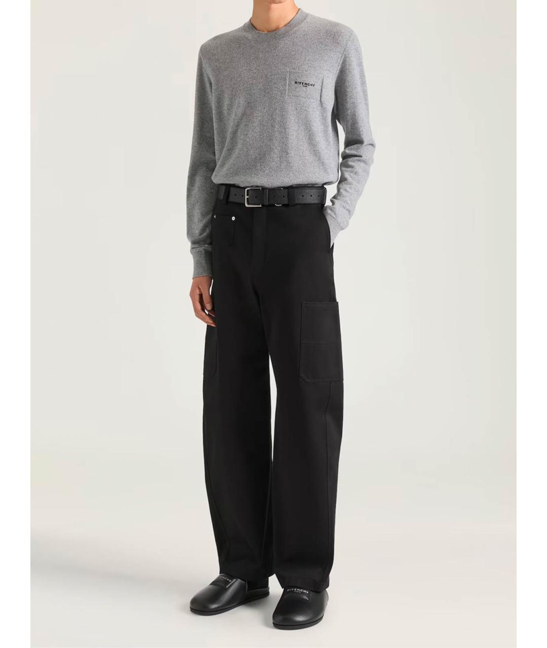 GIVENCHY Черные хлопковые повседневные брюки, фото 2