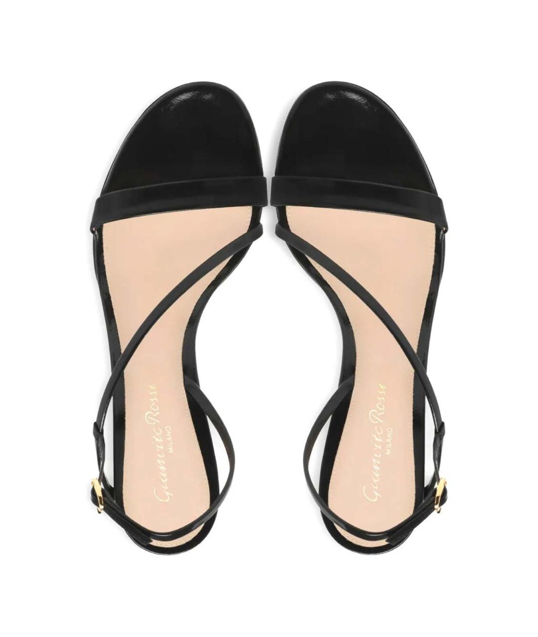 GIANVITO ROSSI Черные кожаные босоножки, фото 3