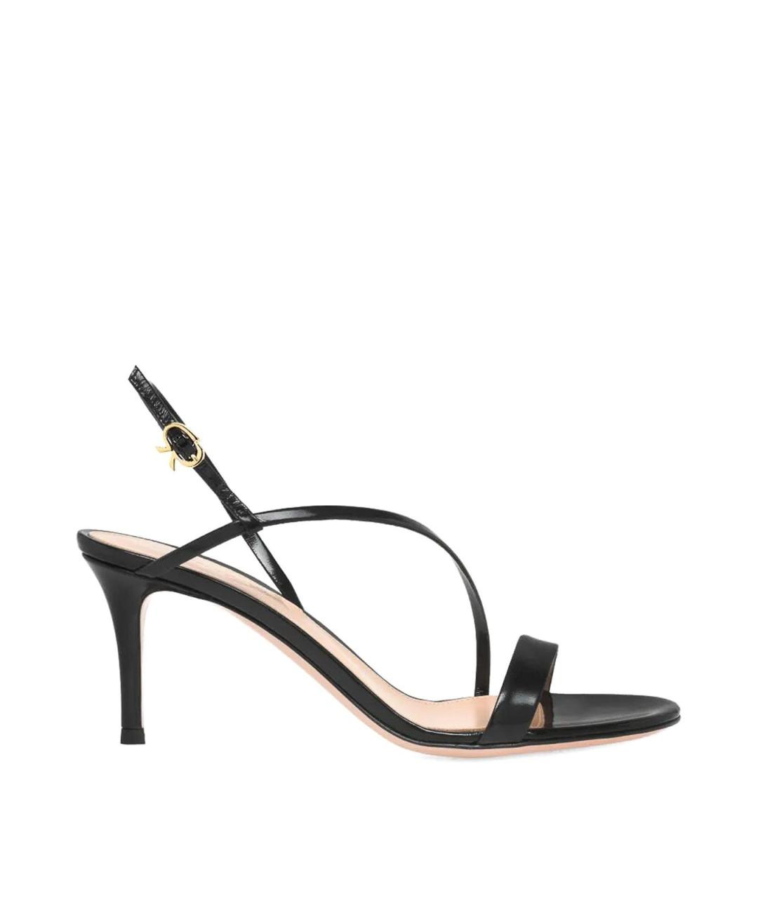 GIANVITO ROSSI Черные кожаные босоножки, фото 1
