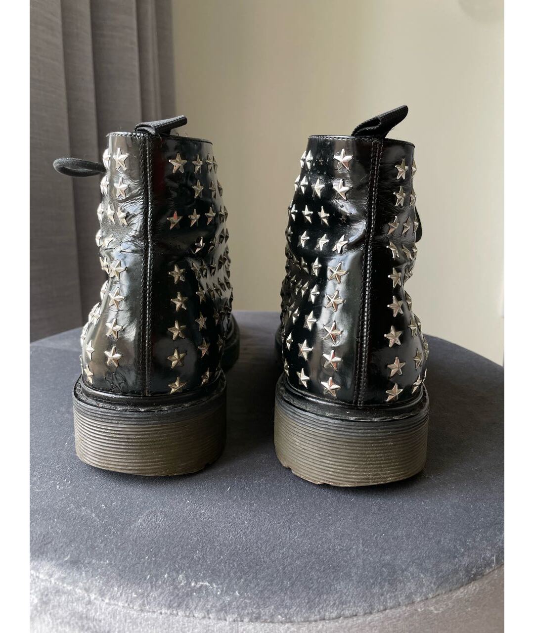 SAINT LAURENT Черные кожаные высокие ботинки, фото 4