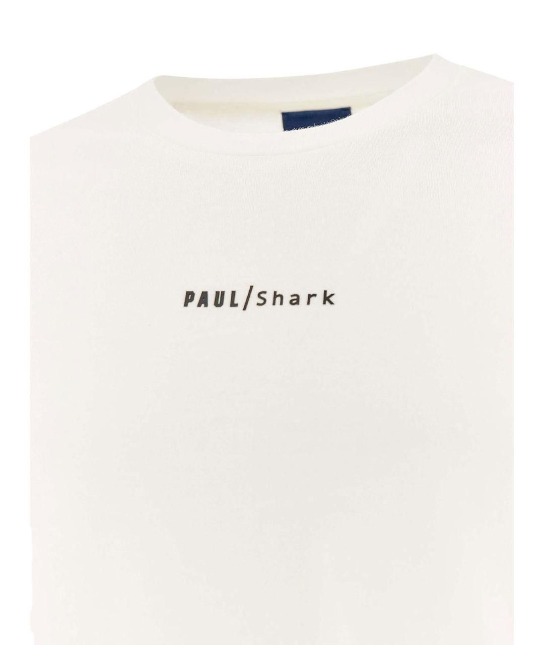 PAUL & SHARK Белая хлопковая футболка, фото 4