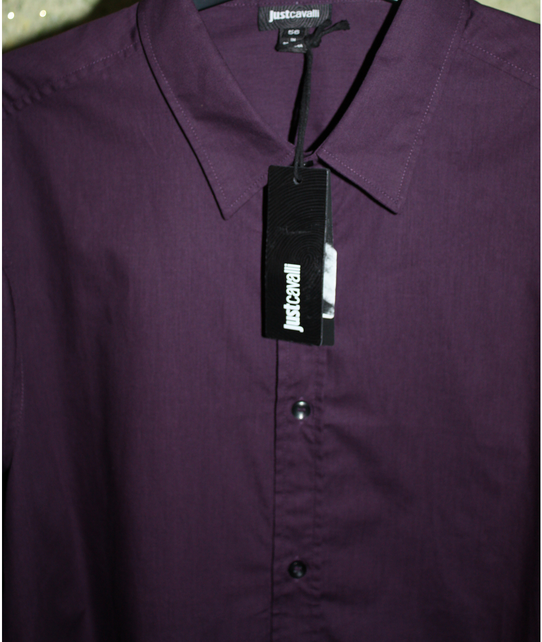 JUST CAVALLI Фиолетовая хлопковая классическая рубашка, фото 3