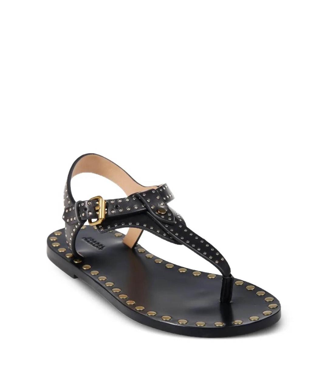 ISABEL MARANT Черные кожаные босоножки, фото 2