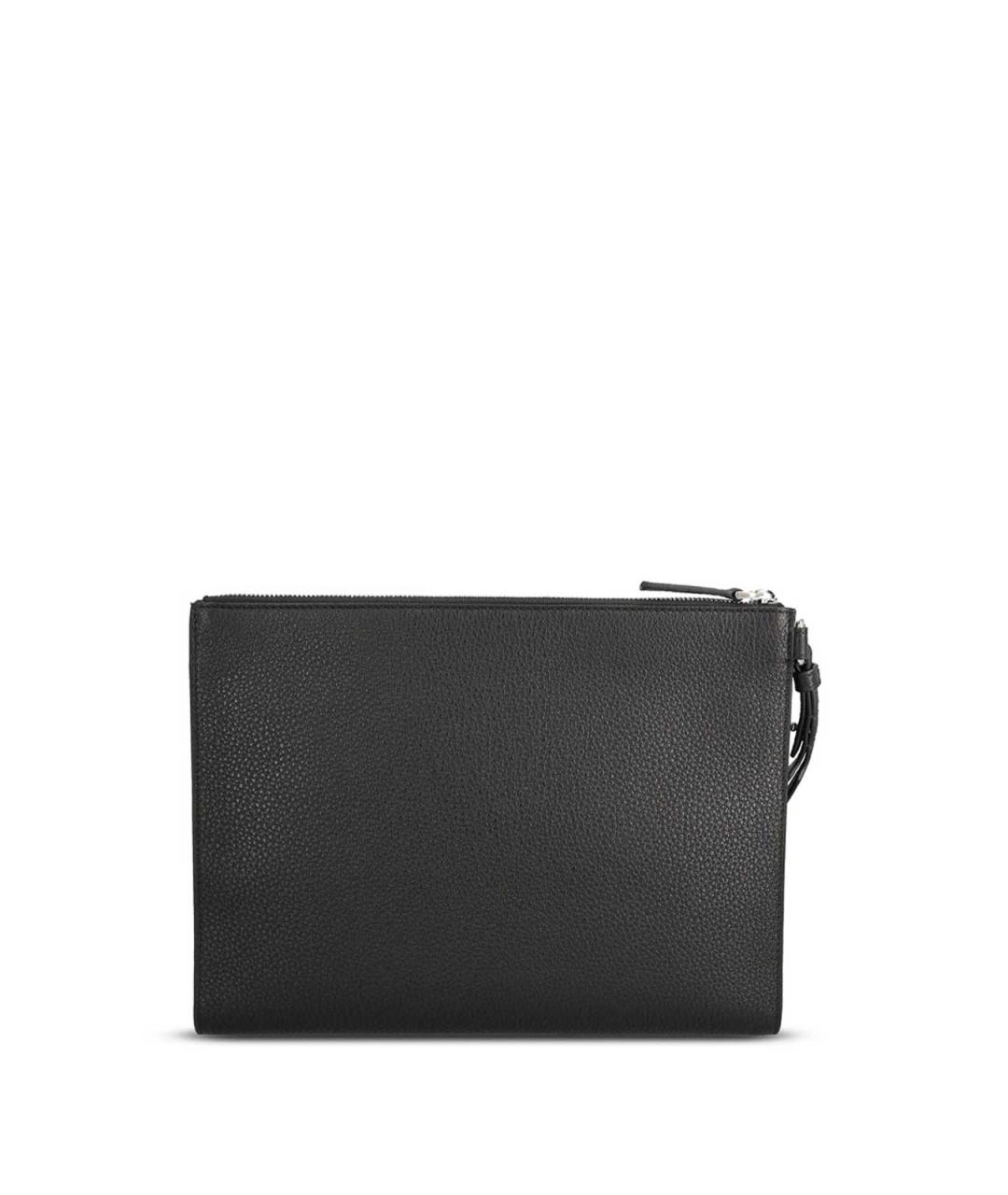 BALENCIAGA Черная кожаная барсетка, фото 2