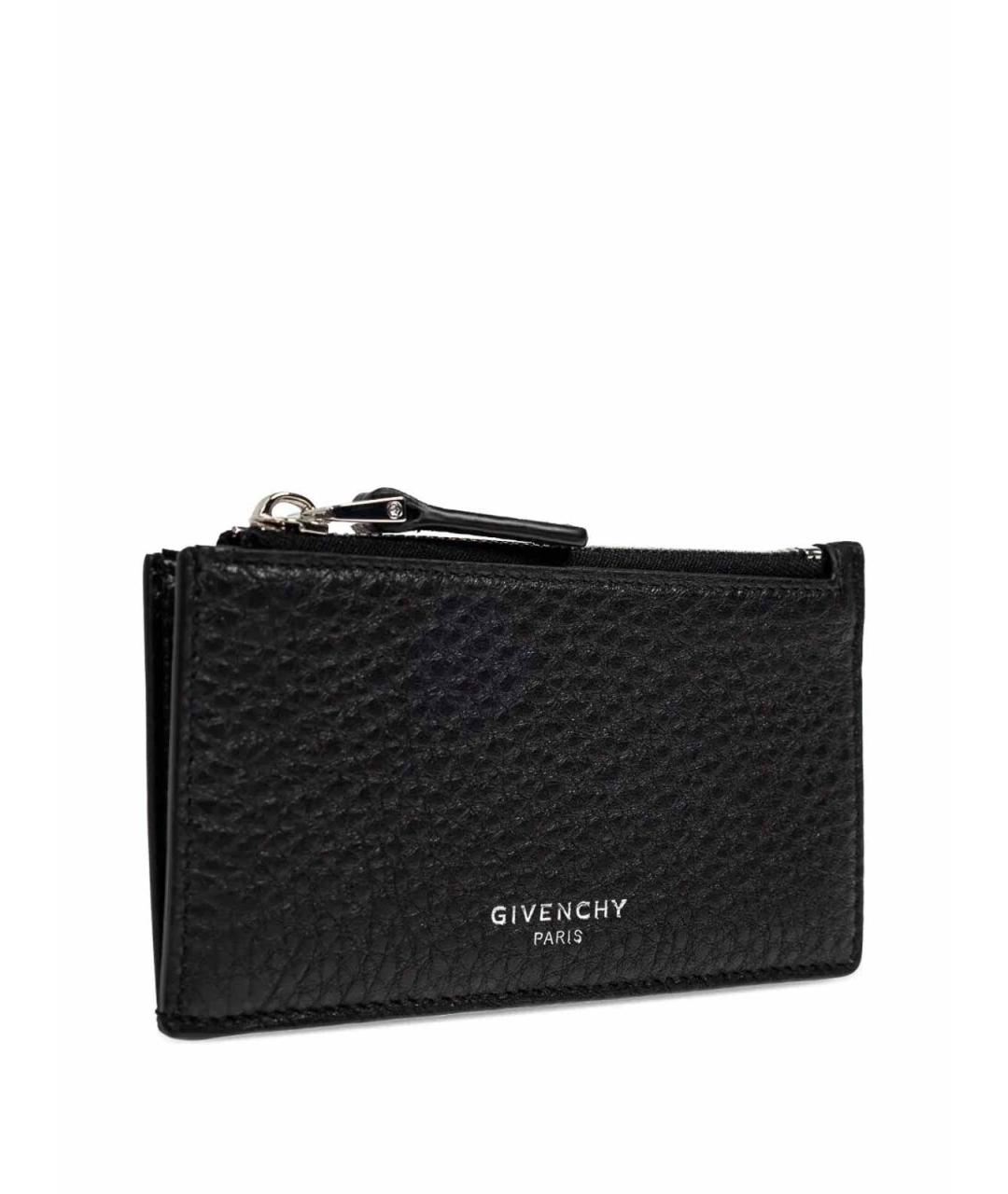 GIVENCHY Черный кожаный кошелек, фото 2