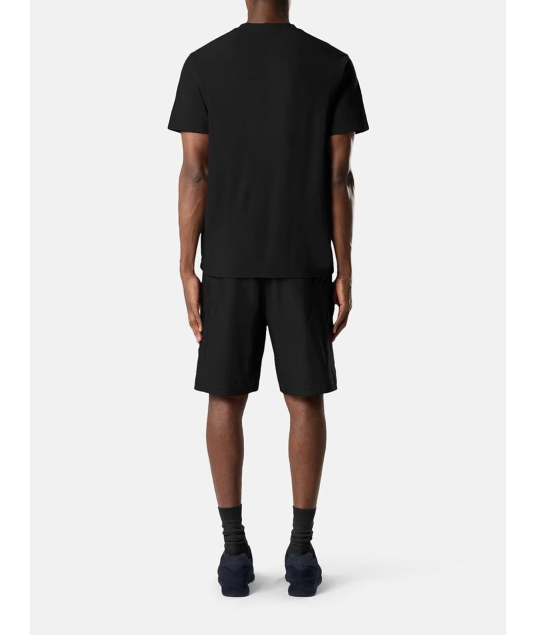 STONE ISLAND Черная хлопковая футболка, фото 3