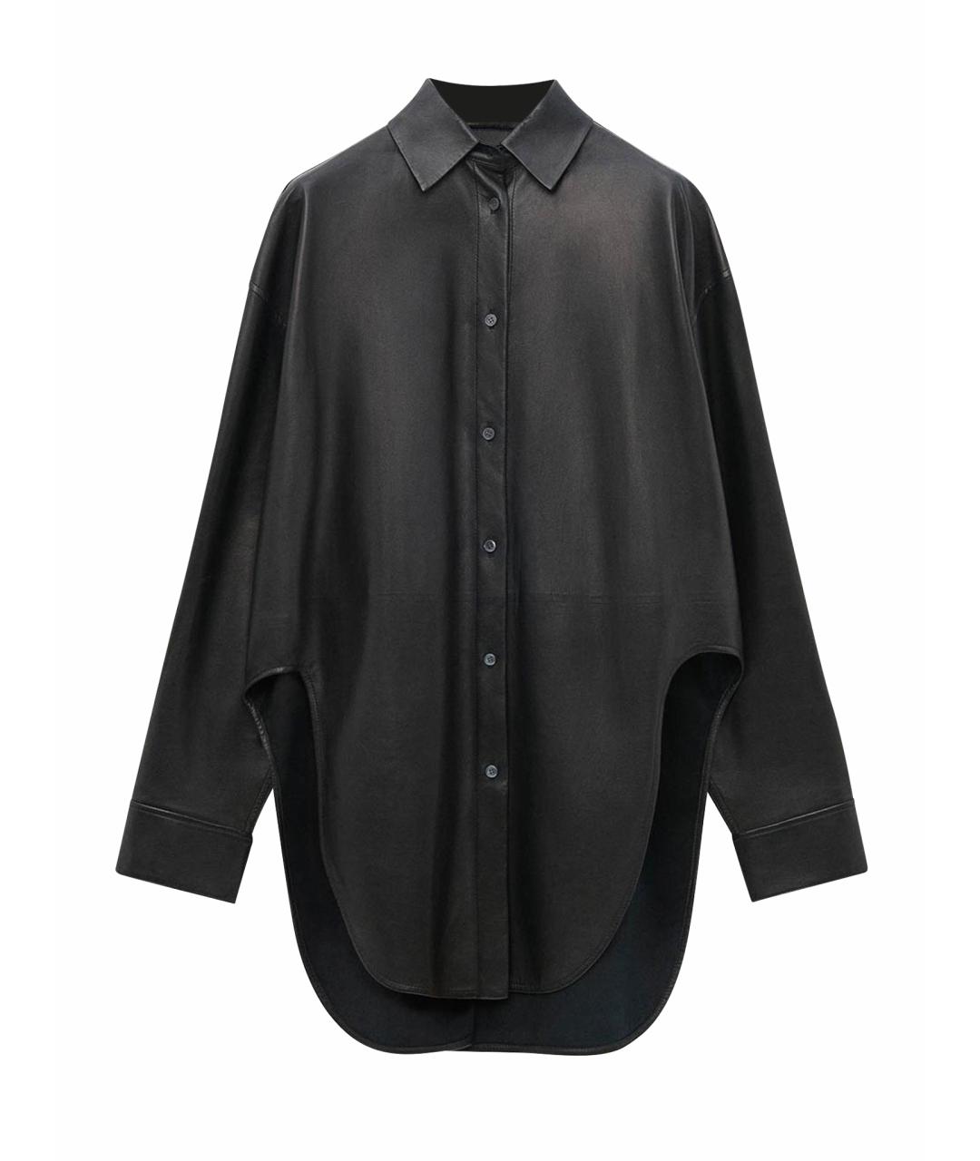 LOEWE Черная кожаная рубашка, фото 1