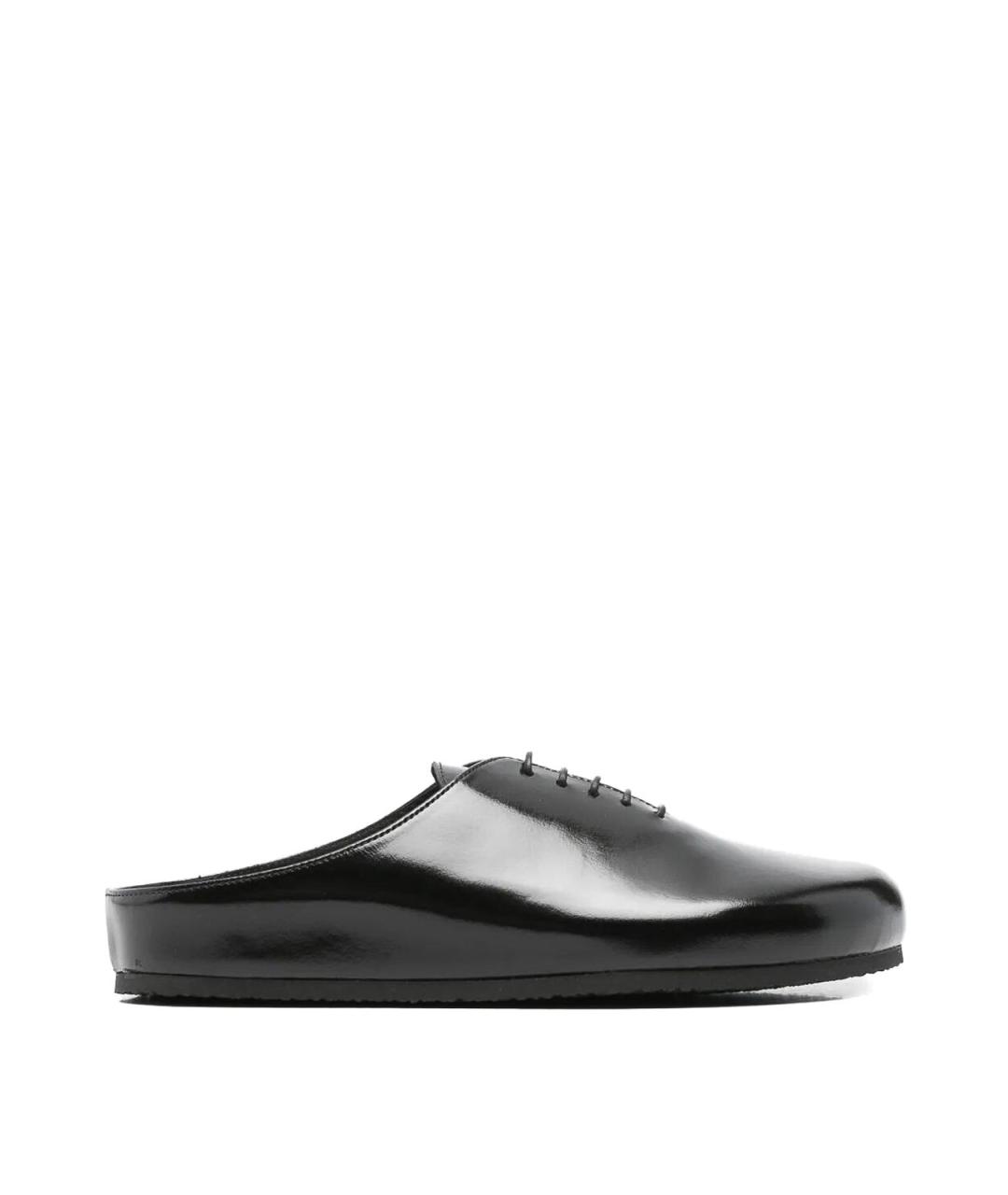 JACQUEMUS Черные кожаные мюли, фото 1