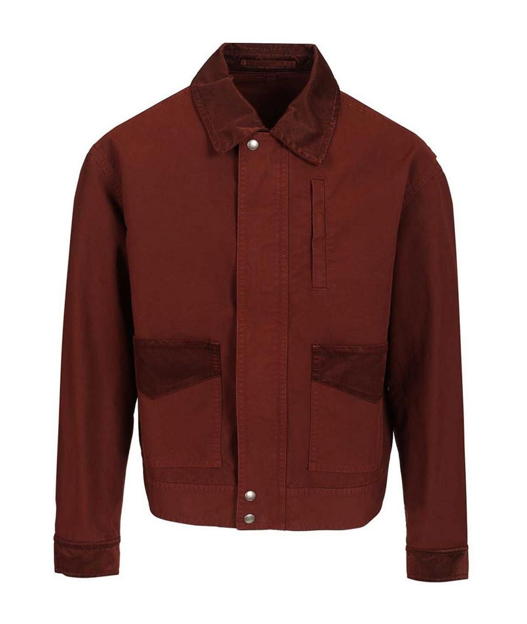 DRIES VAN NOTEN Бордовая хлопковая куртка, фото 1