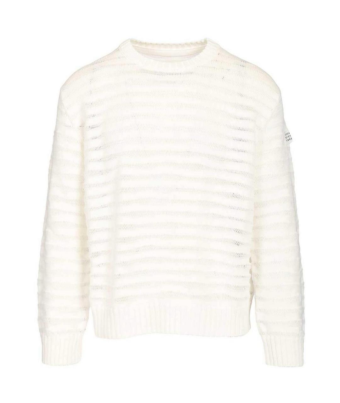 MM6 MAISON MARGIELA Белый хлопковый джемпер / свитер, фото 1
