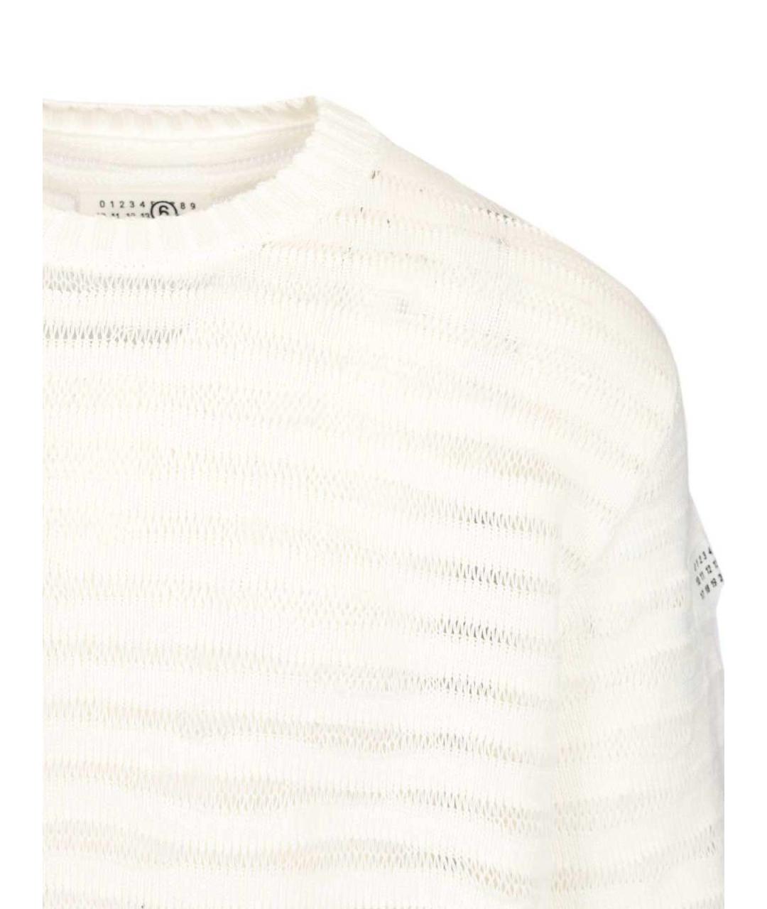 MM6 MAISON MARGIELA Белый хлопковый джемпер / свитер, фото 4
