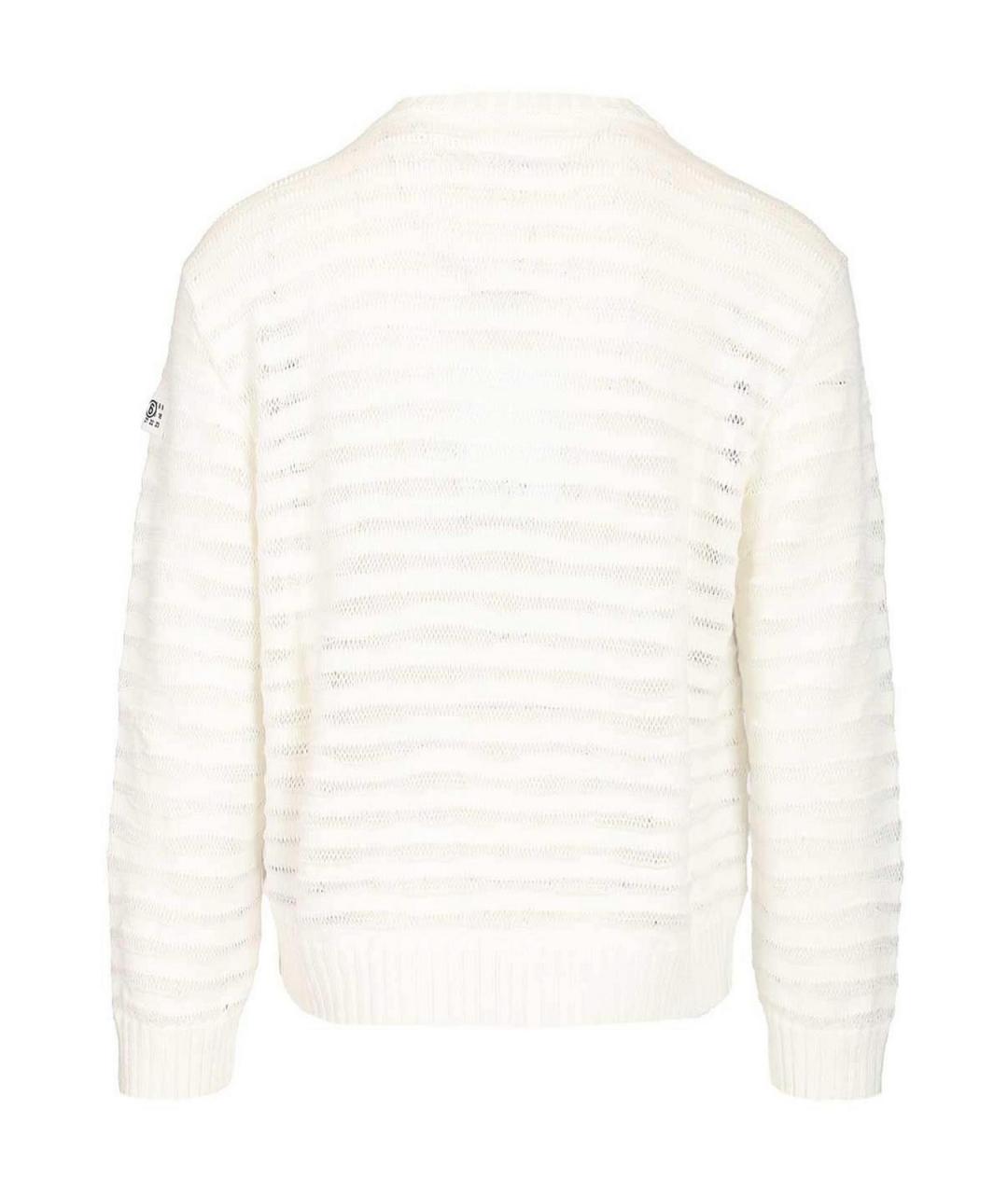 MM6 MAISON MARGIELA Белый хлопковый джемпер / свитер, фото 2