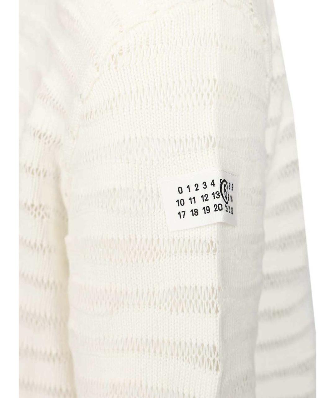 MM6 MAISON MARGIELA Белый хлопковый джемпер / свитер, фото 5