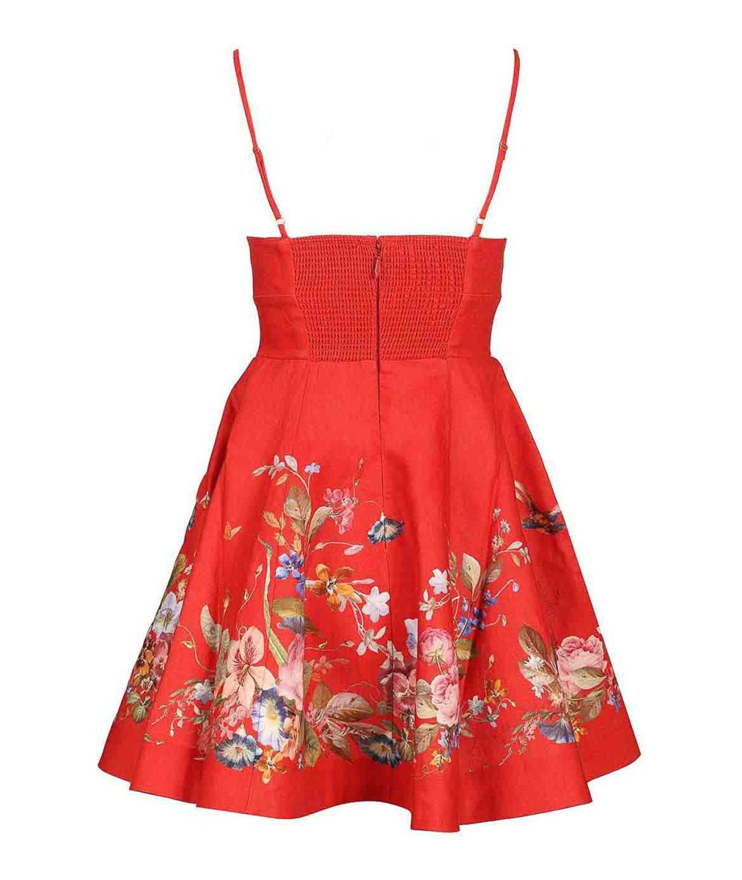 ZIMMERMANN Красное льняное повседневное платье, фото 2