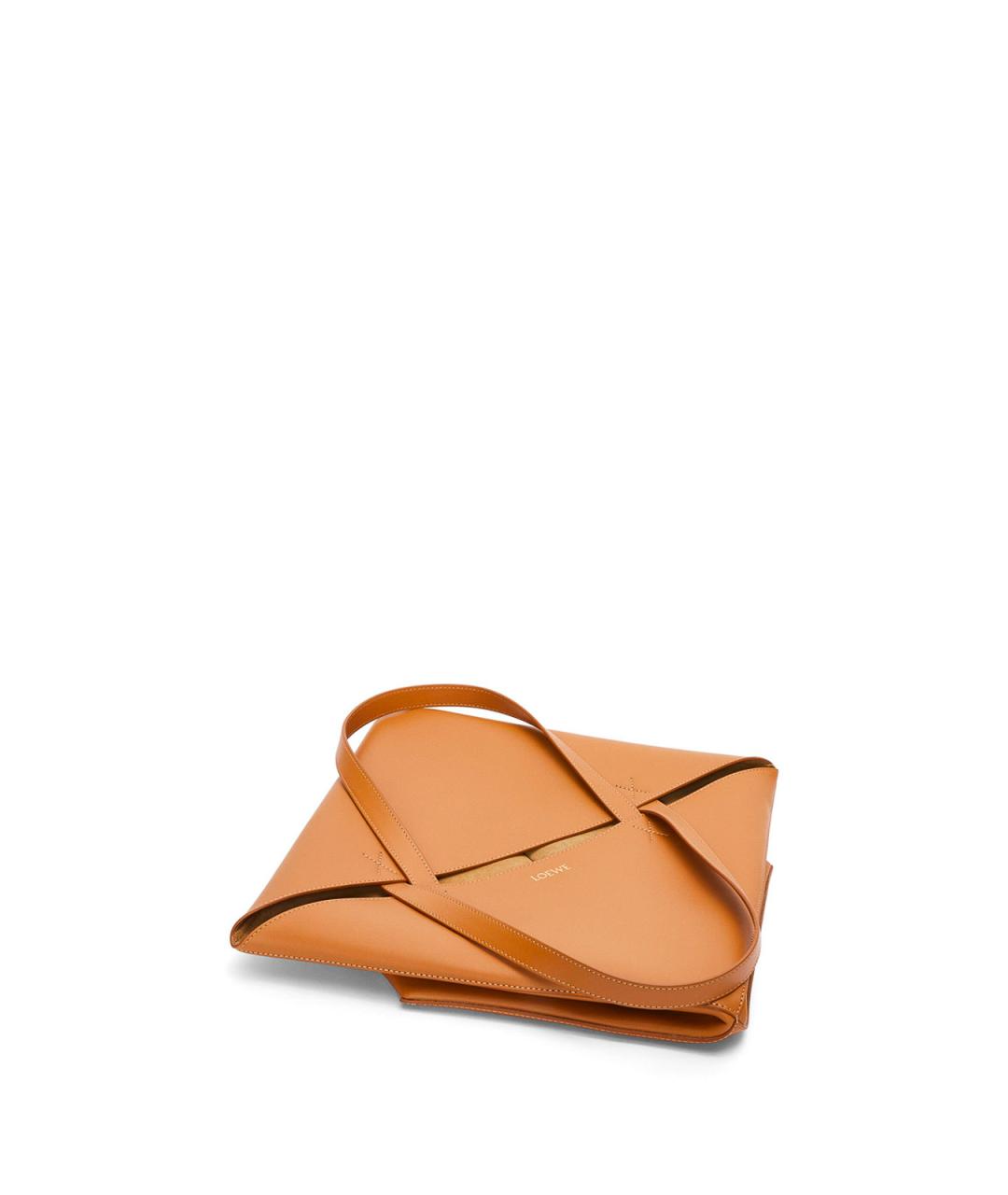 LOEWE Бежевая кожаная сумка тоут, фото 4