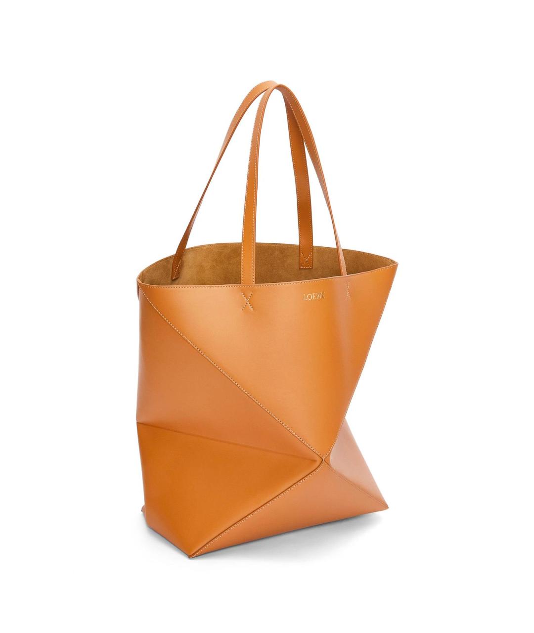LOEWE Бежевая кожаная сумка тоут, фото 2