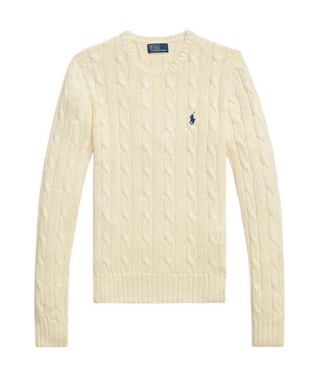 POLO RALPH LAUREN Бежевый хлопковый джемпер / свитер, фото 1