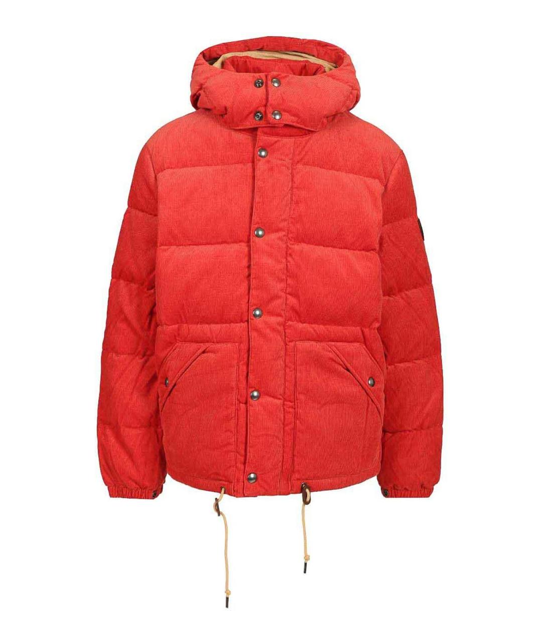 POLO RALPH LAUREN Красный кожаный пуховик, фото 1