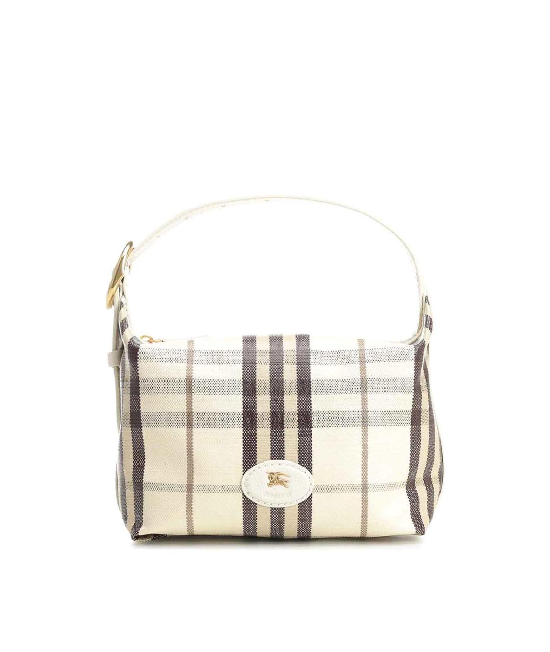 BURBERRY Белая хлопковая сумка через плечо, фото 1