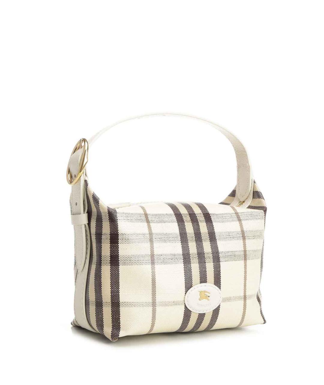 BURBERRY Белая хлопковая сумка через плечо, фото 2