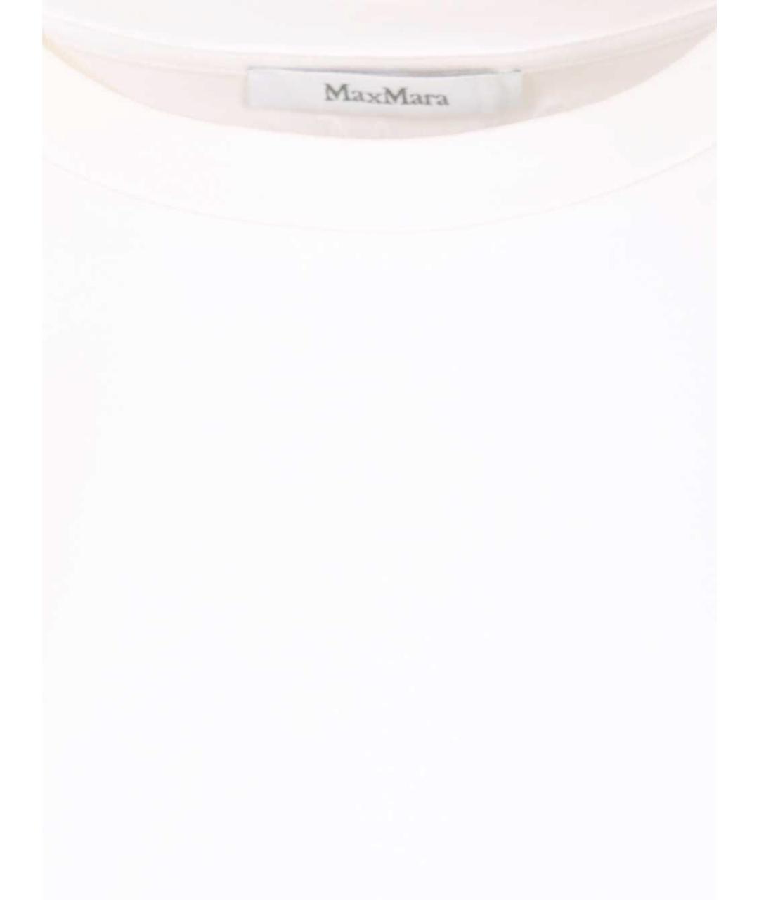 MAX MARA Белая хлопковая футболка, фото 3